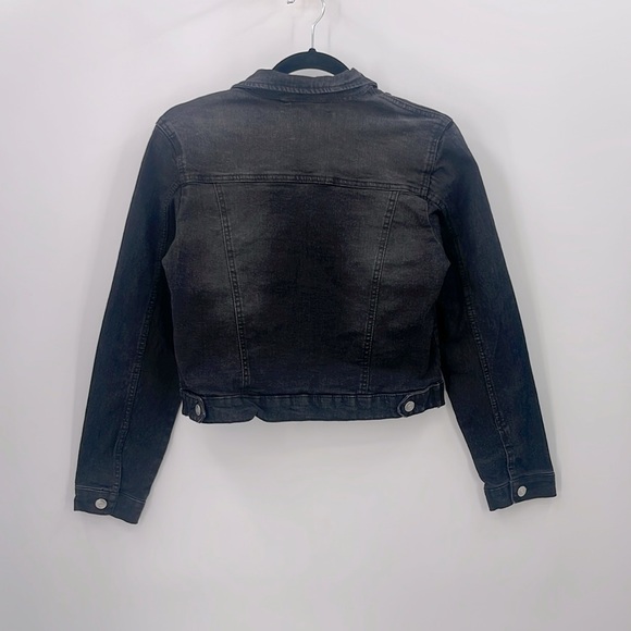 Moto Jeans Distressed Jean Jacket - Picture 3 of 3